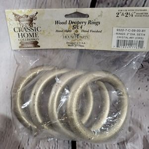 Wood Drapery Rings -